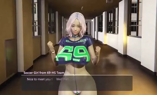 3D豪 乳 足球女孩在教练怀里 受 精 了